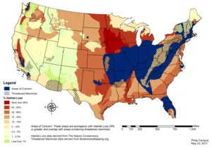 Preview of habitat loss GIS sample